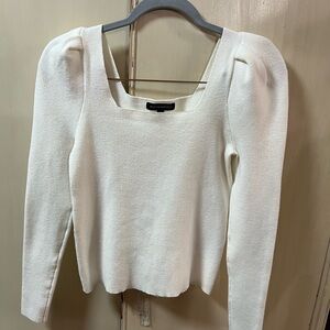 Banana Republic Cream Puff Sleeve Top Sweater